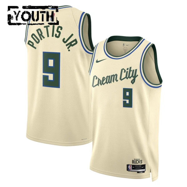 Maillot Enfant Milwaukee Bucks Bobby Portis JR City Edition 2025-26 Blanc Swingman