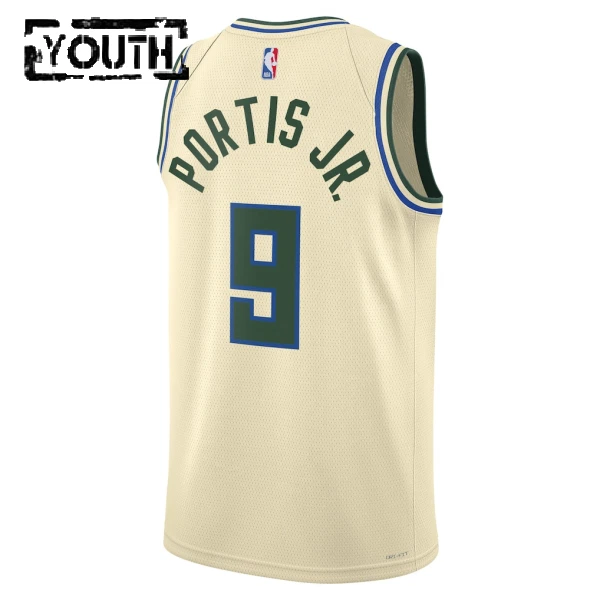 Maillot Enfant Milwaukee Bucks Bobby Portis JR City Edition 2025-26 Blanc Swingman