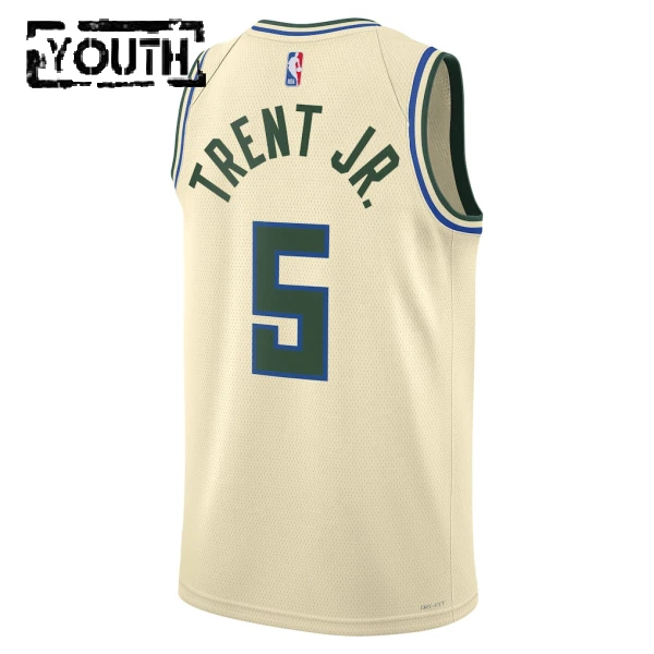 Maillot Enfant Milwaukee Bucks Gary Trent JR City Edition 2025-26 Blanc Swingman