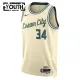 Maillot Enfant Milwaukee Bucks Giannis Antetokounmpo City Edition 2025-26 Blanc Swingman