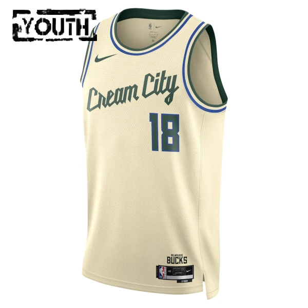 Maillot Enfant Milwaukee Bucks Kyle Kuzma City Edition 2025-26 Blanc Swingman