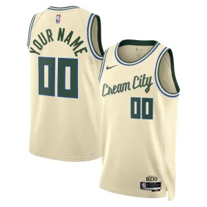 Maillot Homme Milwaukee Bucks Personnalisé City Edition 2025-26 Blanc Swingman