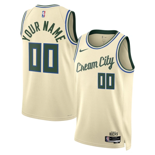 Maillot Homme Milwaukee Bucks Personnalisé City Edition 2025-26 Blanc Swingman