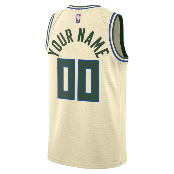 Maillot Homme Milwaukee Bucks Personnalisé City Edition 2025-26 Blanc Swingman