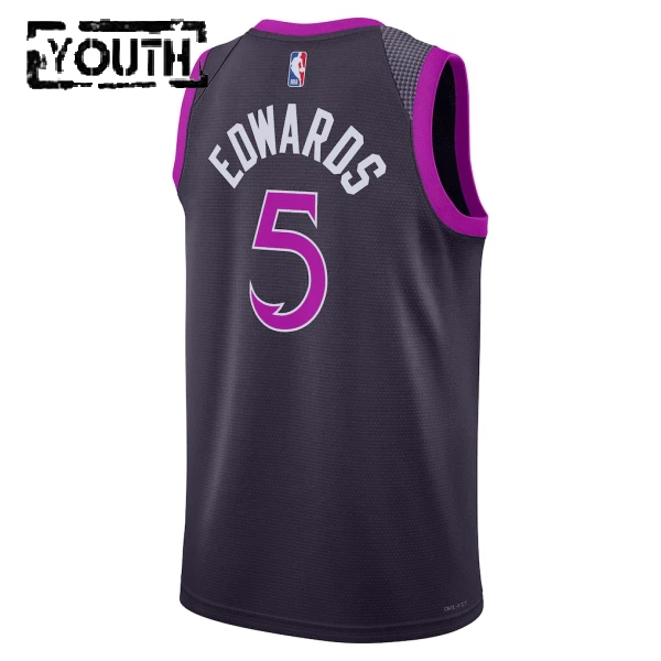 Maillot Enfant Minnesota Timberwolves Anthony Edwards City Edition 2025-26 Noir Swingman