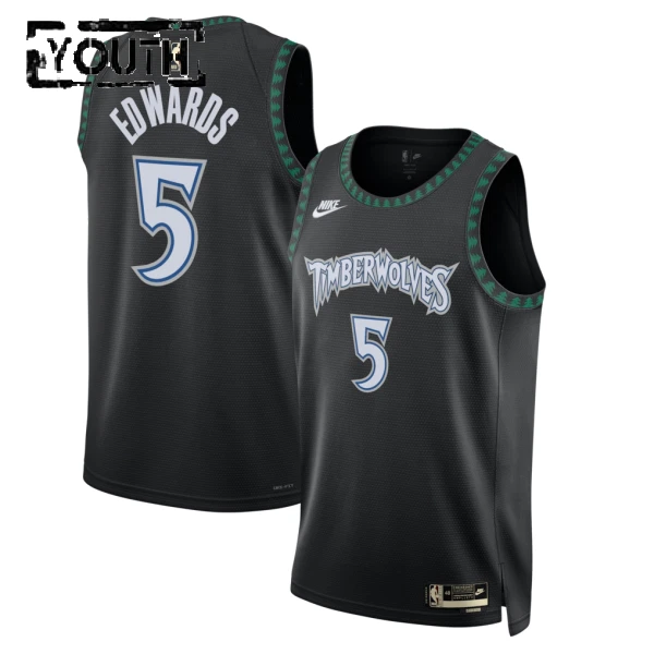 Maillot Enfant Minnesota Timberwolves Anthony Edwards Classic Edition 2025-26 Noir Swingman