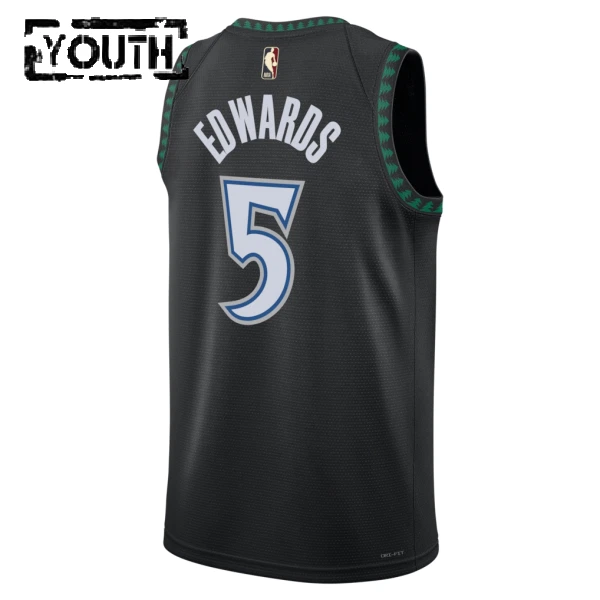 Maillot Enfant Minnesota Timberwolves Anthony Edwards Classic Edition 2025-26 Noir Swingman