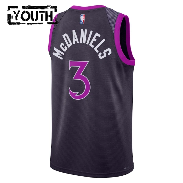 Maillot Enfant Minnesota Timberwolves Jaden Mcdaniels City Edition 2025-26 Noir Swingman