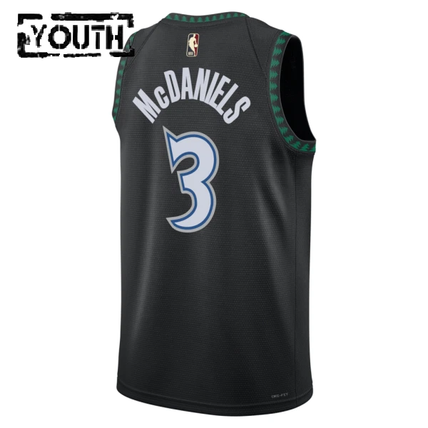 Maillot Enfant Minnesota Timberwolves Jaden Mcdaniels Classic Edition 2025-26 Noir Swingman