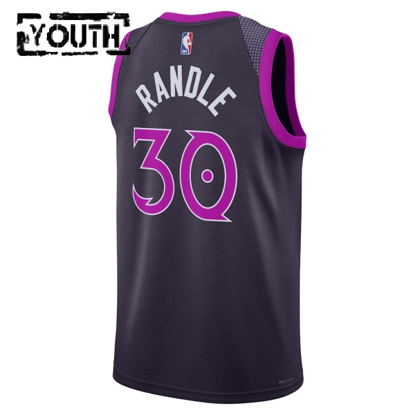 Maillot Enfant Minnesota Timberwolves Julius Randle City Edition 2025-26 Noir Swingman