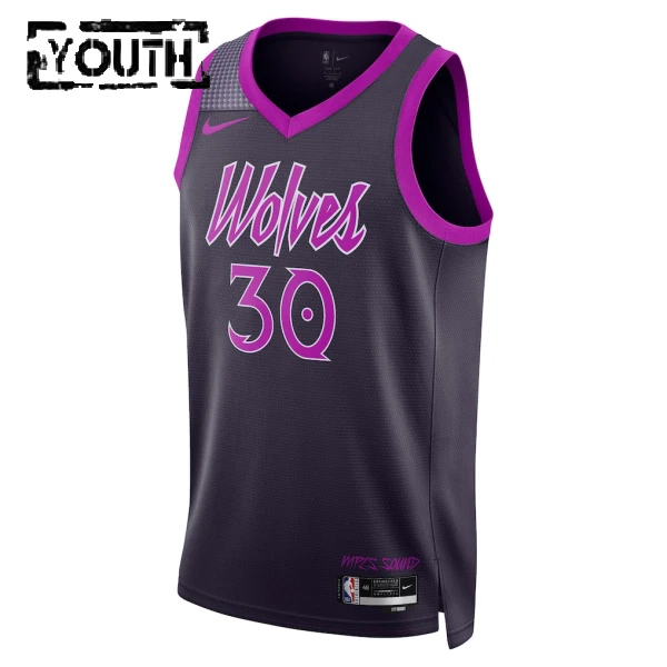 Maillot Enfant Minnesota Timberwolves Julius Randle City Edition 2025-26 Noir Swingman