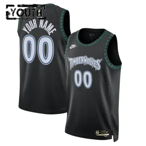 Maillot Enfant Minnesota Timberwolves Personnalisé Classic Edition 2025-26 Noir Swingman