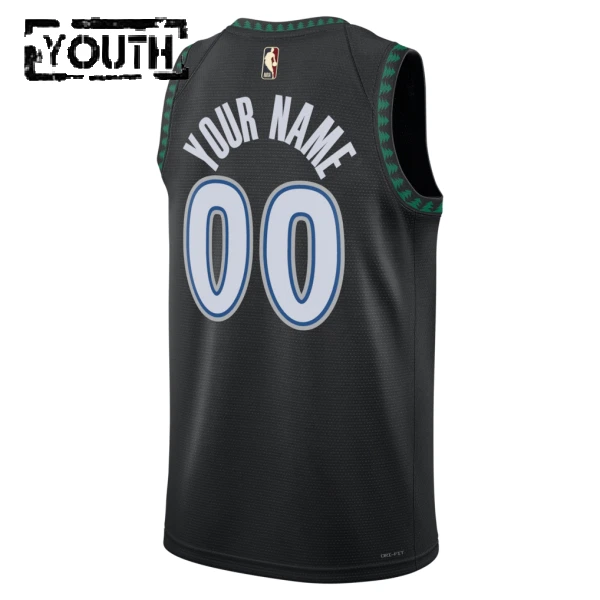 Maillot Enfant Minnesota Timberwolves Personnalisé Classic Edition 2025-26 Noir Swingman