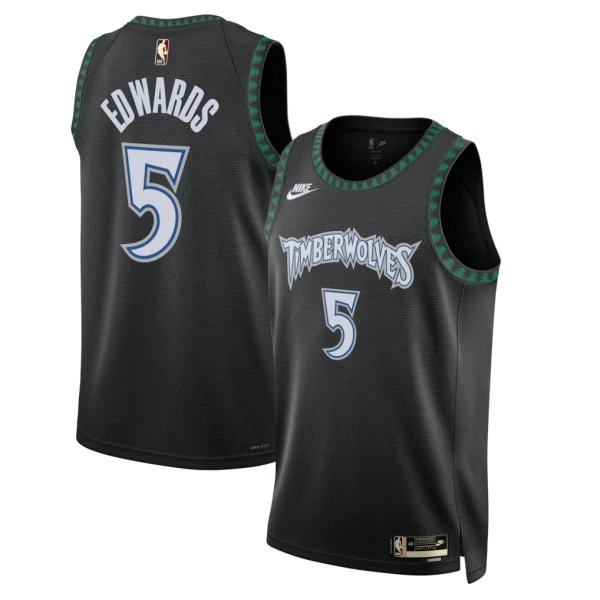Maillot Homme Minnesota Timberwolves Anthony Edwards Classic Edition 2025-26 Noir Swingman