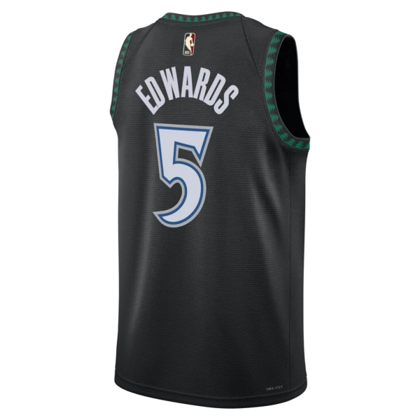 Maillot Homme Minnesota Timberwolves Anthony Edwards Classic Edition 2025-26 Noir Swingman