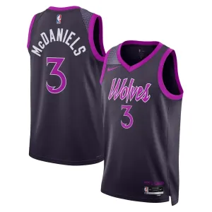 Maillot Homme Minnesota Timberwolves Jaden Mcdaniels City Edition 2025-26 Noir Swingman