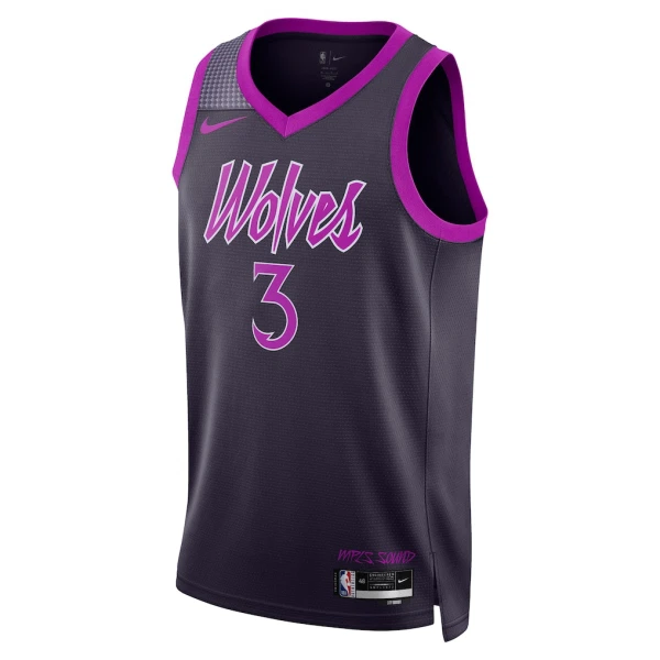 Maillot Homme Minnesota Timberwolves Jaden Mcdaniels City Edition 2025-26 Noir Swingman