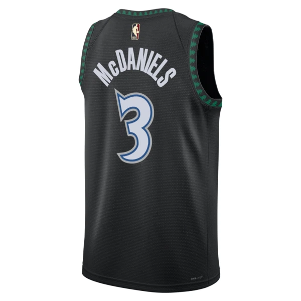 Maillot Homme Minnesota Timberwolves Jaden Mcdaniels Classic Edition 2025-26 Noir Swingman