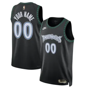 Maillot Homme Minnesota Timberwolves Personnalisé Classic Edition 2025-26 Noir Swingman