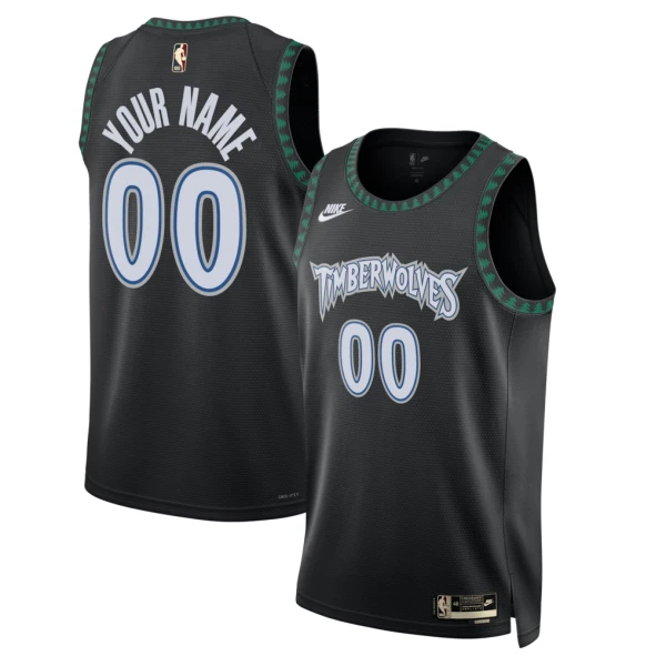 Maillot Homme Minnesota Timberwolves Personnalisé Classic Edition 2025-26 Noir Swingman