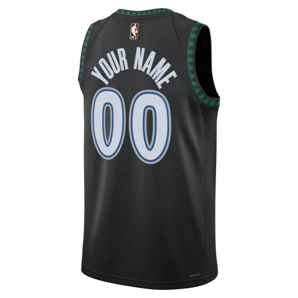 Maillot Homme Minnesota Timberwolves Personnalisé Classic Edition 2025-26 Noir Swingman