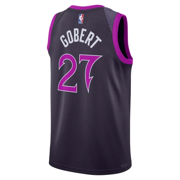 Maillot Homme Minnesota Timberwolves Rudy Gobert City Edition 2025-26 Noir Swingman