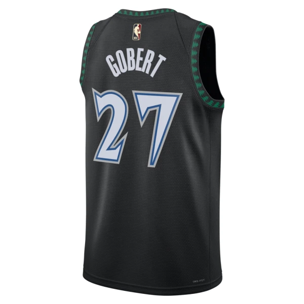Maillot Homme Minnesota Timberwolves Rudy Gobert Classic Edition 2025-26 Noir Swingman