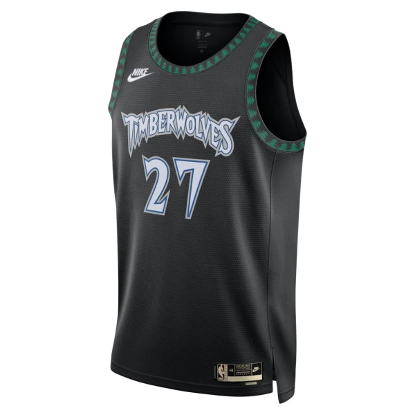 Maillot Homme Minnesota Timberwolves Rudy Gobert Classic Edition 2025-26 Noir Swingman
