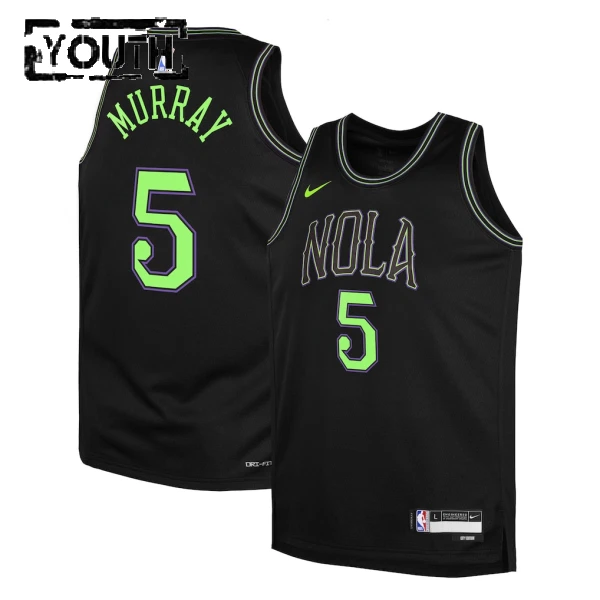 Maillot Enfant New Orleans Pelicans Dejounte Murray City Edition 2025-26 Noir Swingman