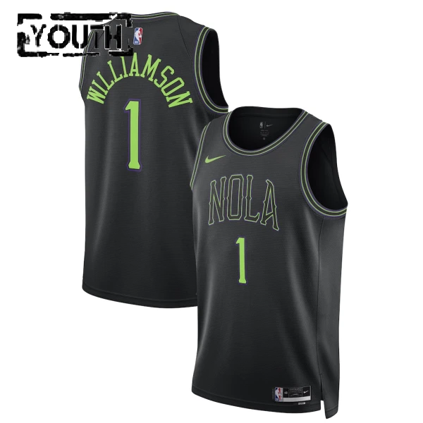 Maillot Enfant New Orleans Pelicans Zion Williamson City Edition 2025-26 Noir Swingman