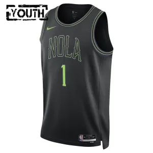 Maillot Enfant New Orleans Pelicans Zion Williamson City Edition 2025-26 Noir Swingman