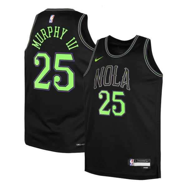 Maillot Homme New Orleans Pelicans Trey Murphy III City Edition 2025-26 Noir Swingman