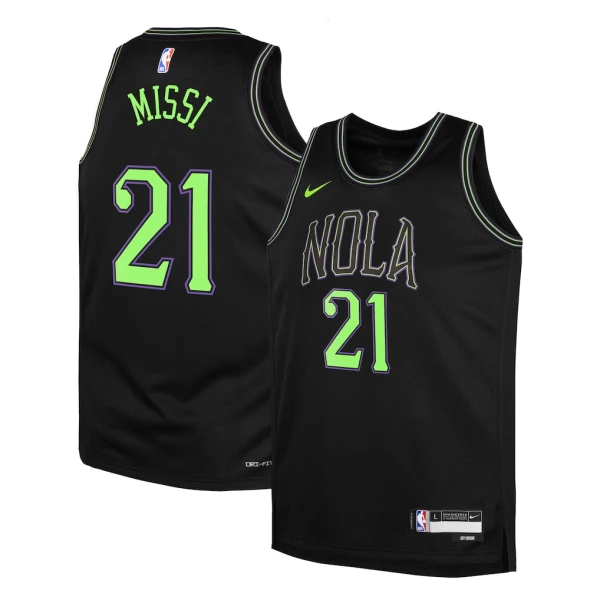 Maillot Homme New Orleans Pelicans Yves Missi City Edition 2025-26 Noir Swingman Maillot Homme New Orleans Pelicans Yves Missi City Edition 2025-26 Noir Swingman