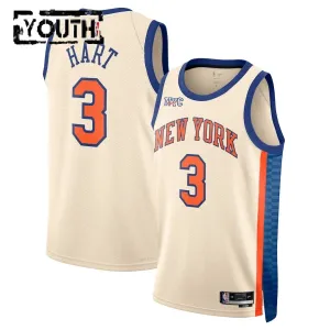 Maillot Enfant New York Knicks Josh Hart City Edition 2025-26 Blanc Swingman