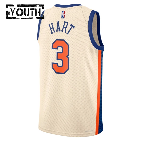 Maillot Enfant New York Knicks Josh Hart City Edition 2025-26 Blanc Swingman