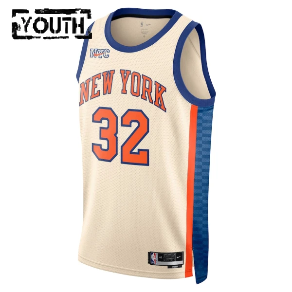 Maillot Enfant New York Knicks Karl Anthony Towns City Edition 2025-26 Blanc Swingman