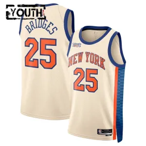 Maillot Enfant New York Knicks Mikal Bridges City Edition 2025-26 Blanc Swingman