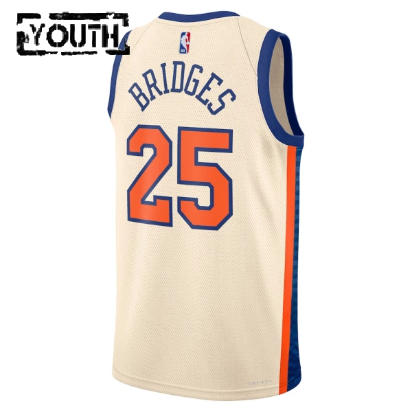 Maillot Enfant New York Knicks Mikal Bridges City Edition 2025-26 Blanc Swingman