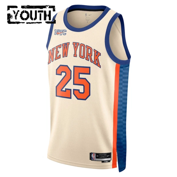 Maillot Enfant New York Knicks Mikal Bridges City Edition 2025-26 Blanc Swingman