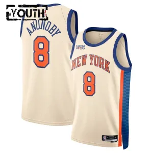 Maillot Enfant New York Knicks Og Anunoby City Edition 2025-26 Blanc Swingman