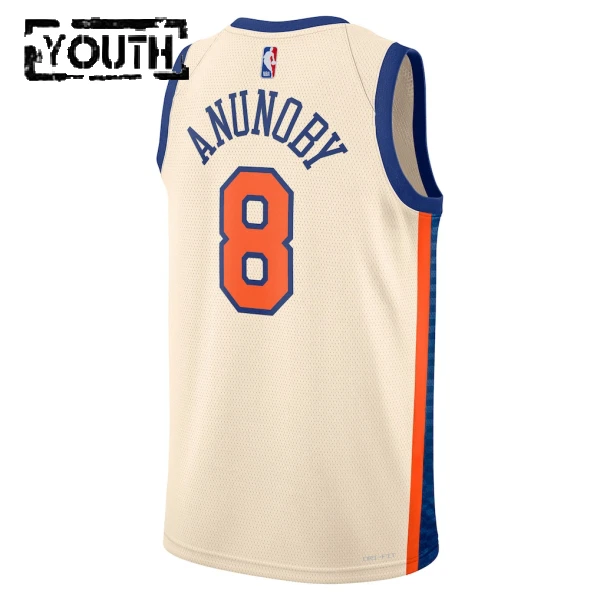 Maillot Enfant New York Knicks Og Anunoby City Edition 2025-26 Blanc Swingman
