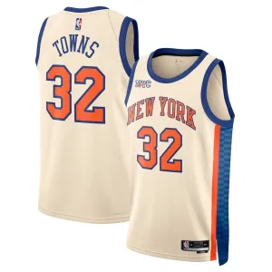 Maillot Homme New York Knicks Karl Anthony Towns City Edition 2025-26 Blanc Swingman