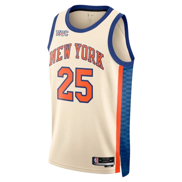 Maillot Homme New York Knicks Mikal Bridges City Edition 2025-26 Blanc Swingman