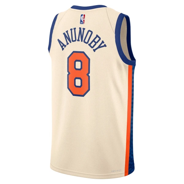Maillot Homme New York Knicks Og Anunoby City Edition 2025-26 Blanc Swingman