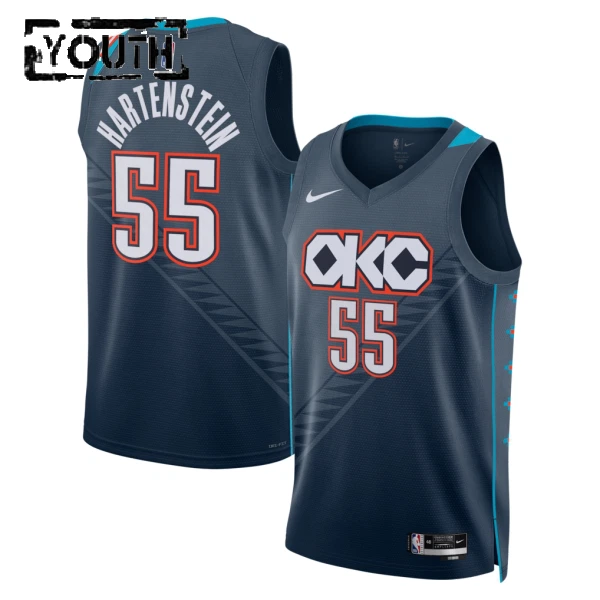 Maillot Enfant Oklahoma City Thunder Isaiah Hartenstein City Edition 2025-26 Noir Swingman