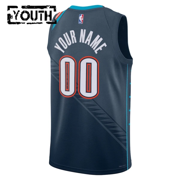 Maillot Enfant Oklahoma City Thunder Personnalisé City Edition 2025-26 Noir Swingman