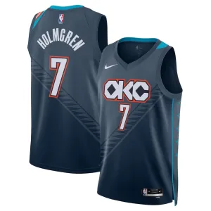 Maillot Homme Oklahoma City Thunder Chet Holmgren City Edition 2025-26 Noir Swingman