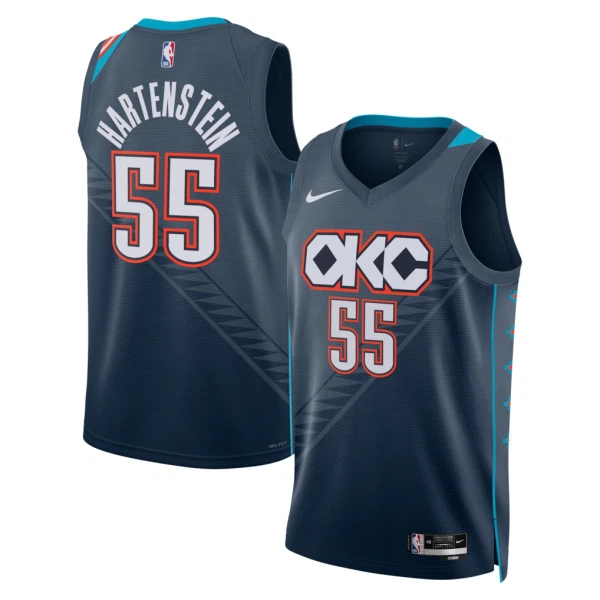 Maillot Homme Oklahoma City Thunder Isaiah Hartenstein City Edition 2025-26 Noir Swingman