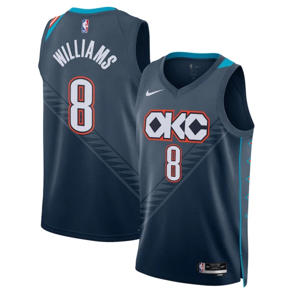 Maillot Homme Oklahoma City Thunder Jalen Williams City Edition 2025-26 Noir Swingman
