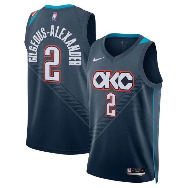 Maillot Homme Oklahoma City Thunder Shai Gilgeous Alexander City Edition 2025-26 Noir Swingman